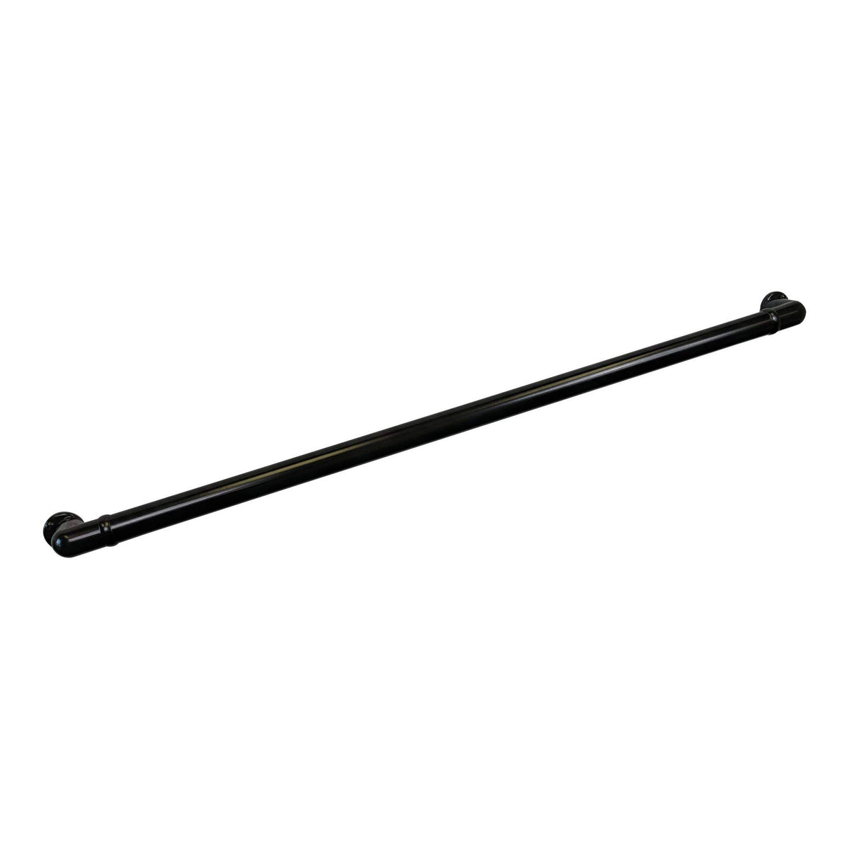 Satin Black Handrail Section with Return D797476