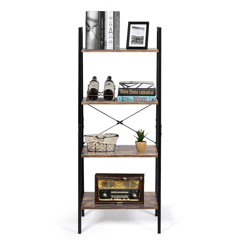 4-Tier Ladder Storage Rack Bookcase B118