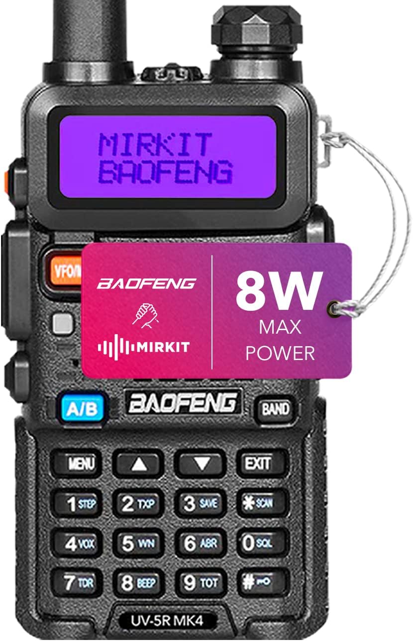 UV-5R MK2 Handheld Dual Band Ham Radio with Programming Cable U756462