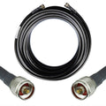 50-ohm N-Male to N-Male Black Coax Cable, 60ft, Pack of 2 P803720