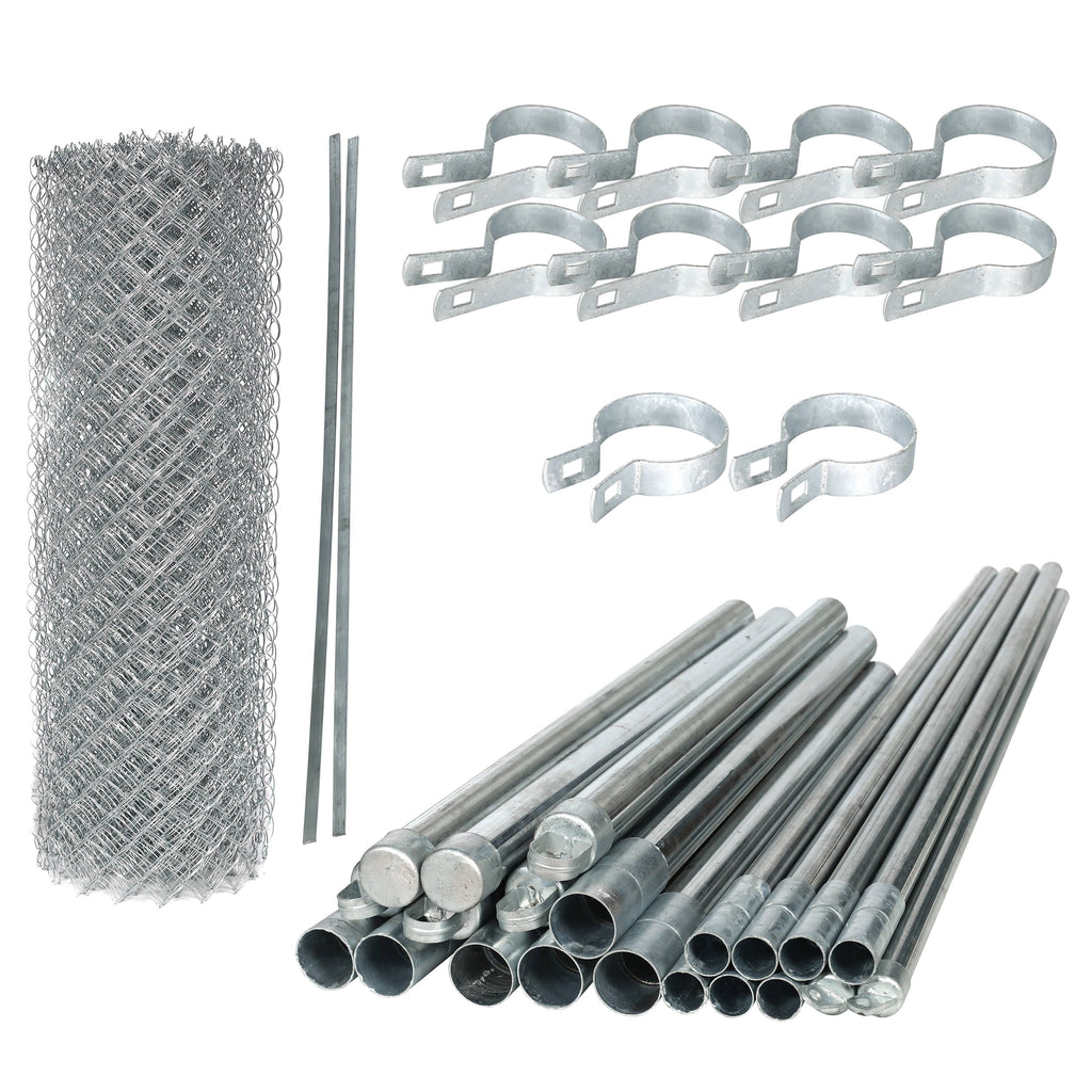 Galvanized Steel Chain Link Fence 5x50 Feet Kit F82491