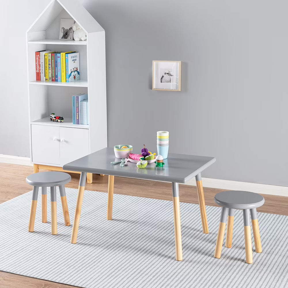 Gray Kids Table and Stool Set T102
