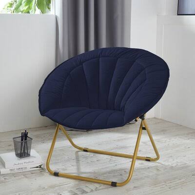Navy Velvet Papasan Chair S471