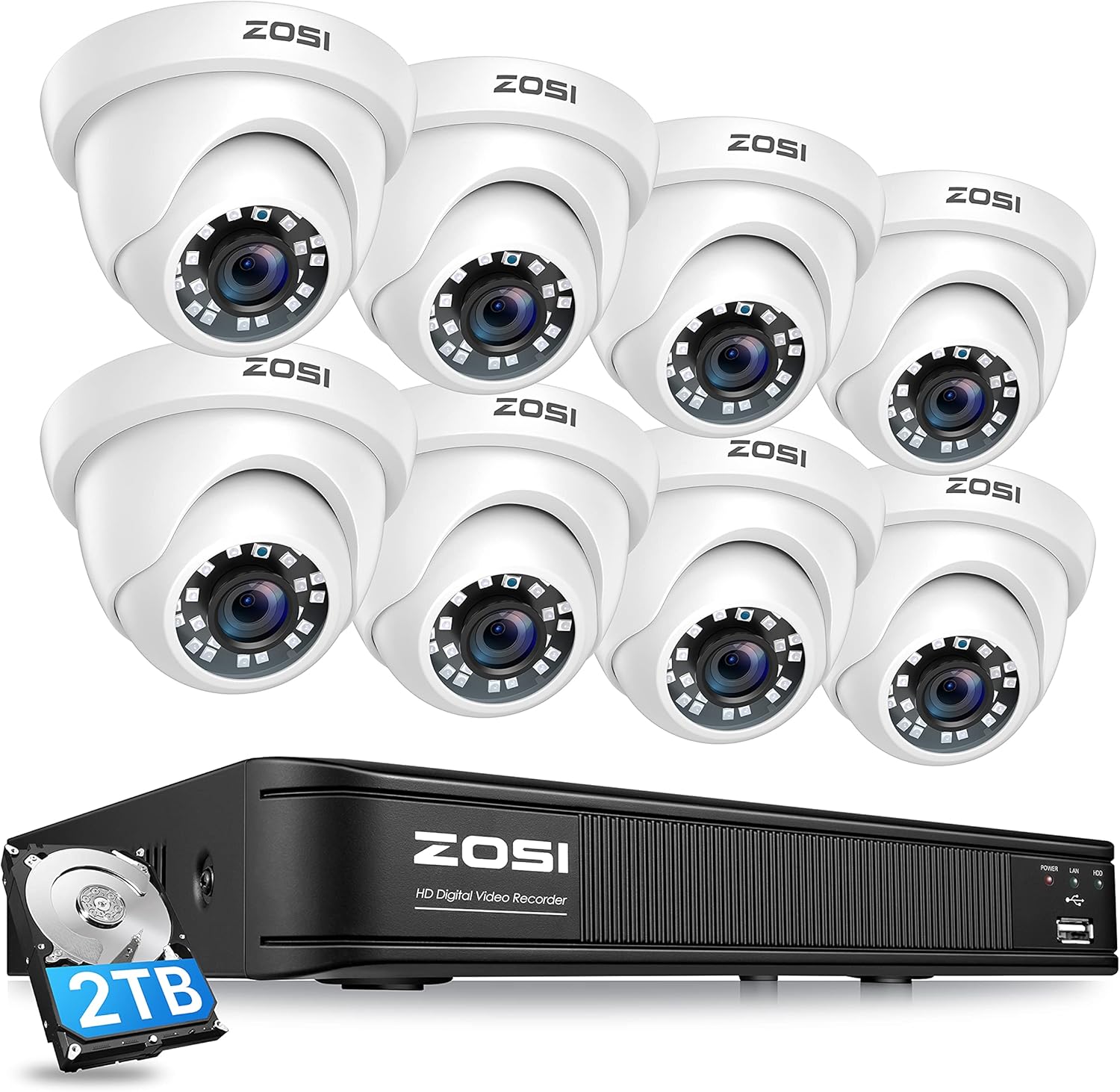 16 Channel 1080p CCTV Dome Camera System with 4TB Hard Drive K29138