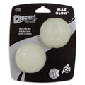 Chuckit Max Glow Ball Dog Toy, Medium 2.5 Inch, Pack of 2 T44899