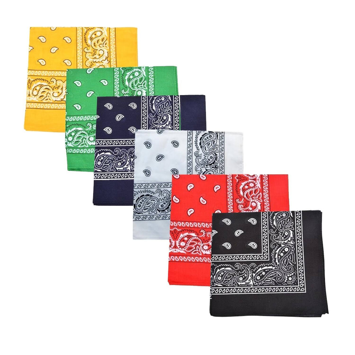 120 Pc Paisley Polyester Double Sided Bandanas B4900