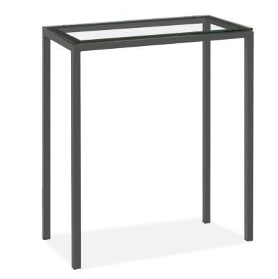 Clear Tempered Glass Bar Table with Graphite Base N3474
