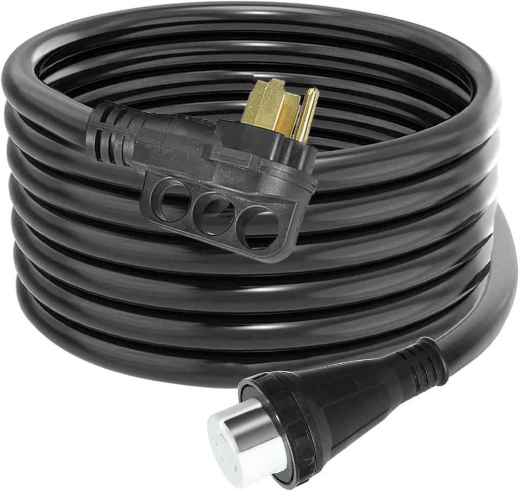 50 Amp 25 Feet RV Extension Cord Power Cord Wire 125V/250V Twist Lock Connector Black R669