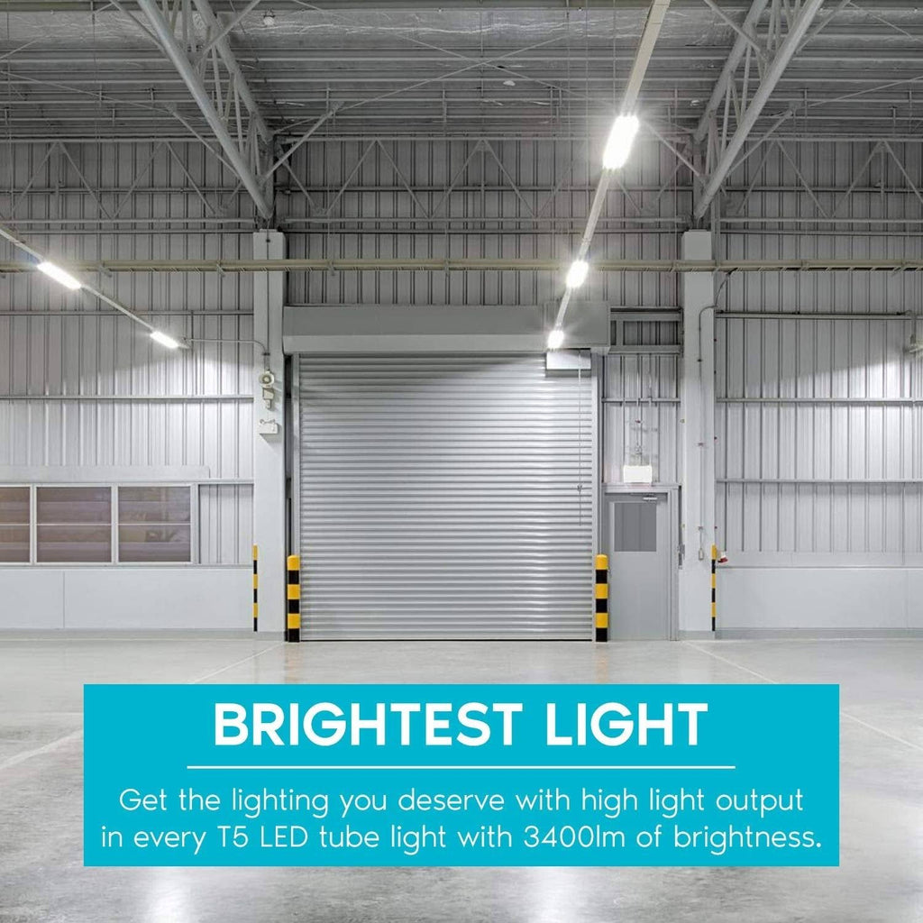 4ft LED Tube Light, T5 HO, 25W, 3500K Natural White, 3300 Lumens U8126