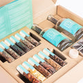 DIY Whisky Infusion Kit with 12 Woodchip Blends & Botanicals in Glass Tubes, 6 Whiskey Stones, Pack of 2 C4233