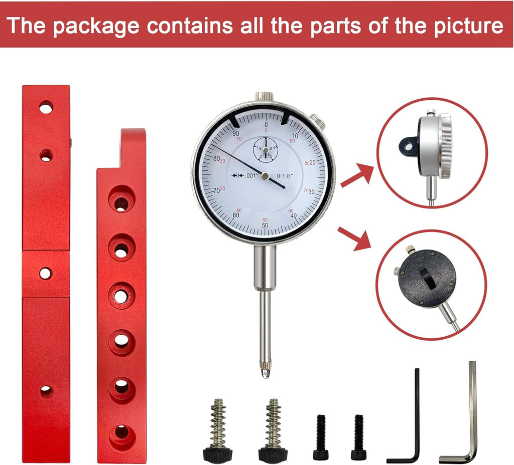 Adjustable Table Saw Dial Indicator Gauge Pack of 2 Z602126