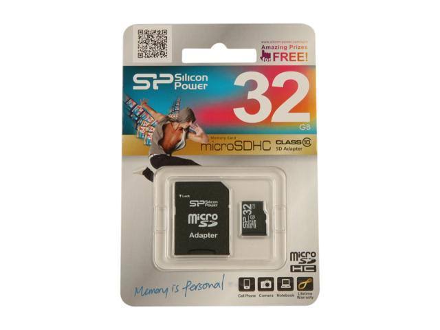 32GB microSDHC Class 10 Memory Card with SD Adapter Y47643