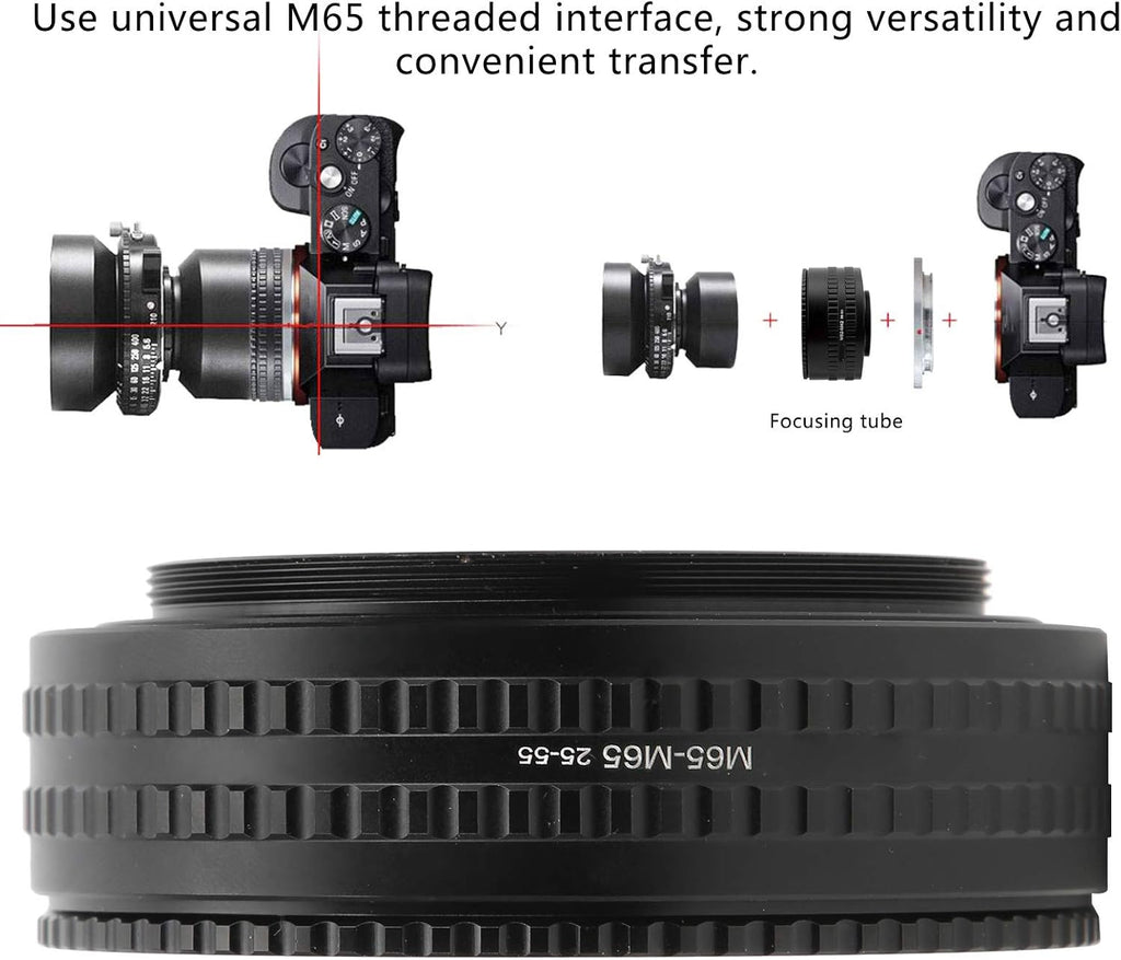 M65M65 2555mm Camera Adjustable Focusing Helicoid Adapter Macro Extension Tube Adapter Converter Connector V52029