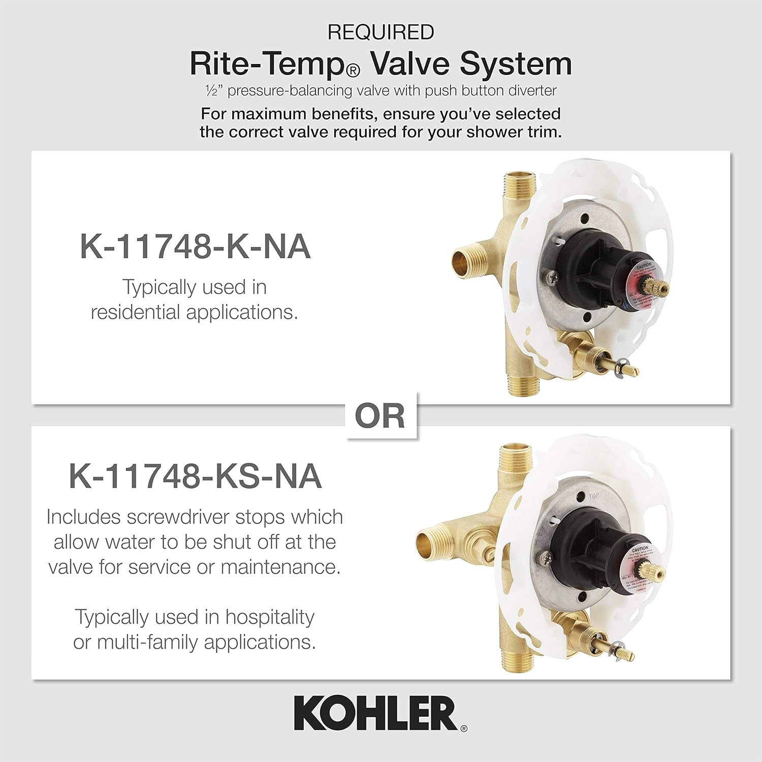 Polished Chrome Dual Function Pressure Balanced Valve Trim with Single Cross Handle and Integrated Diverter K864951