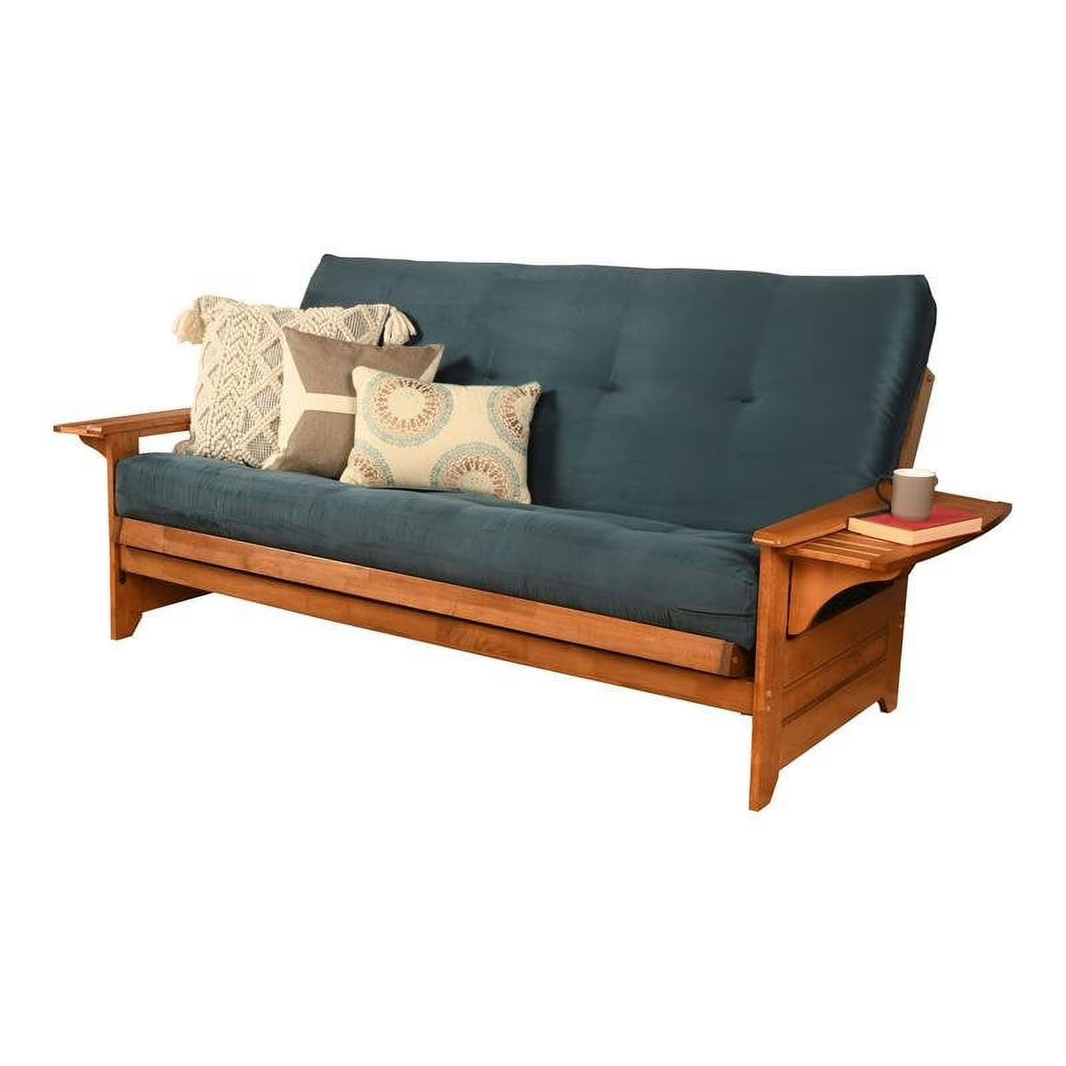 Blue Suede Fabric Futon Mattress L891