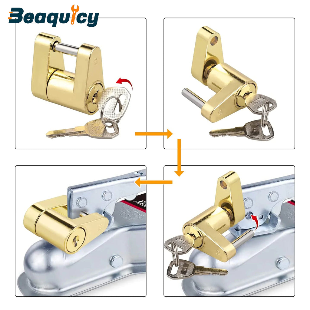 Trailer Hitch Security Lock Set with Pin Lock, Share 2 Keys B589904