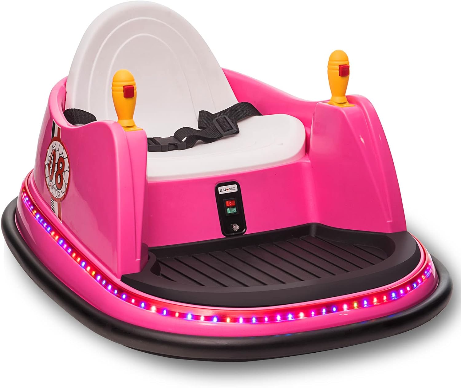Pink 6V Battery Powered Ride on Bumper Car with Remote Control X98169
