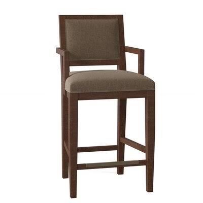 Walnut Linen Counter Stool Z243