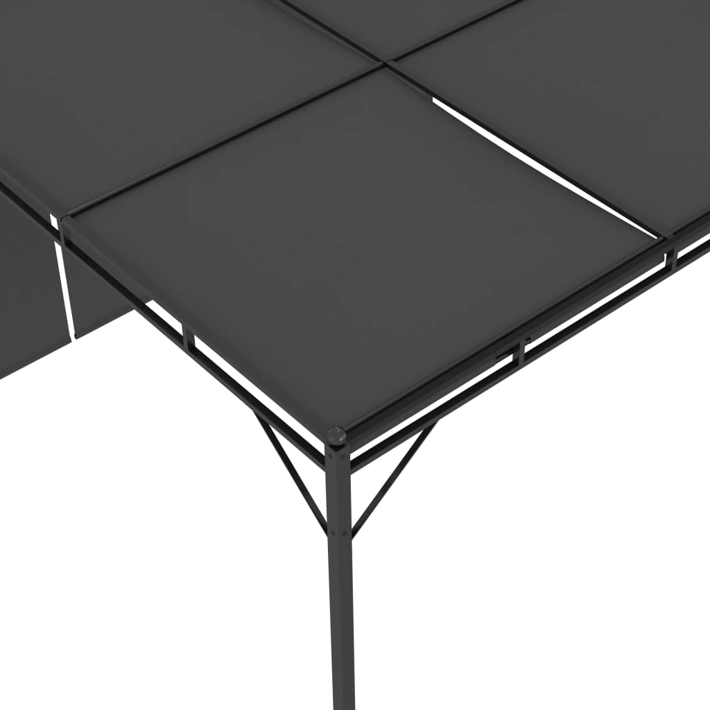 Garden Gazebo with Side Curtain 118.1"x118.1"x88.6" Anthracite M8261