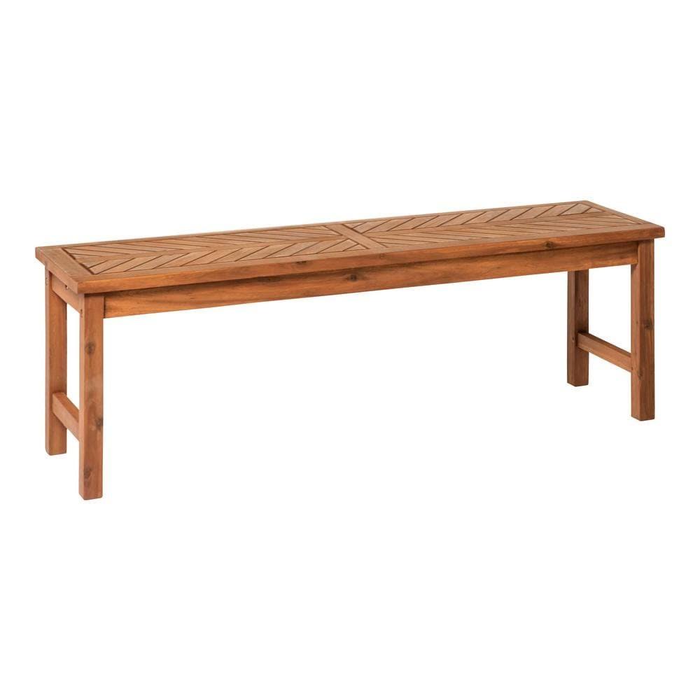 Brown Acacia Wood Patio Dining Bench L939