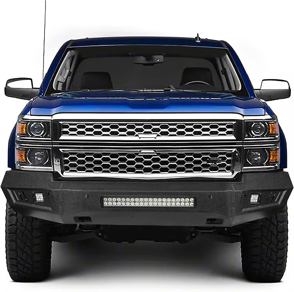 V8 GOD Silverado Full Width Front Bumper with LED Lights V19752