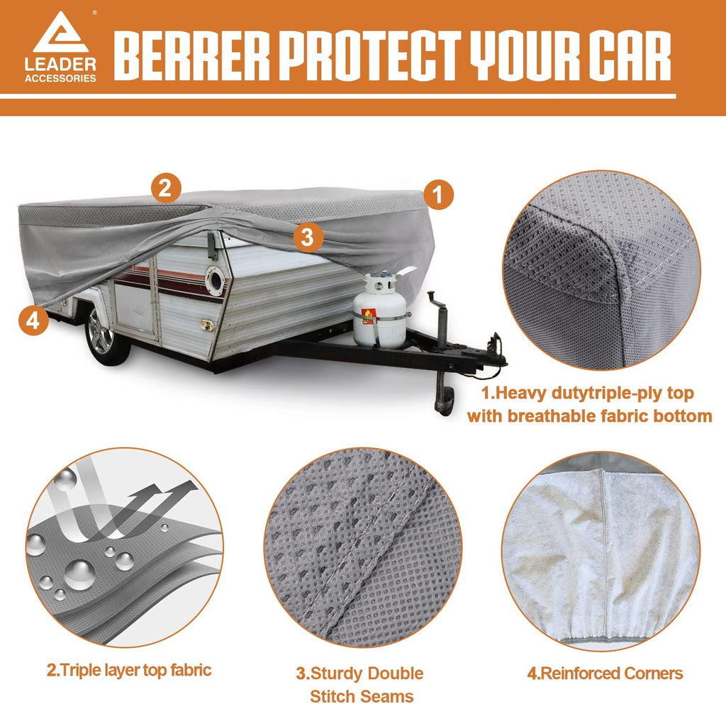 Pop up Folding Camper Cover RV Trailer (12'-14') T298663
