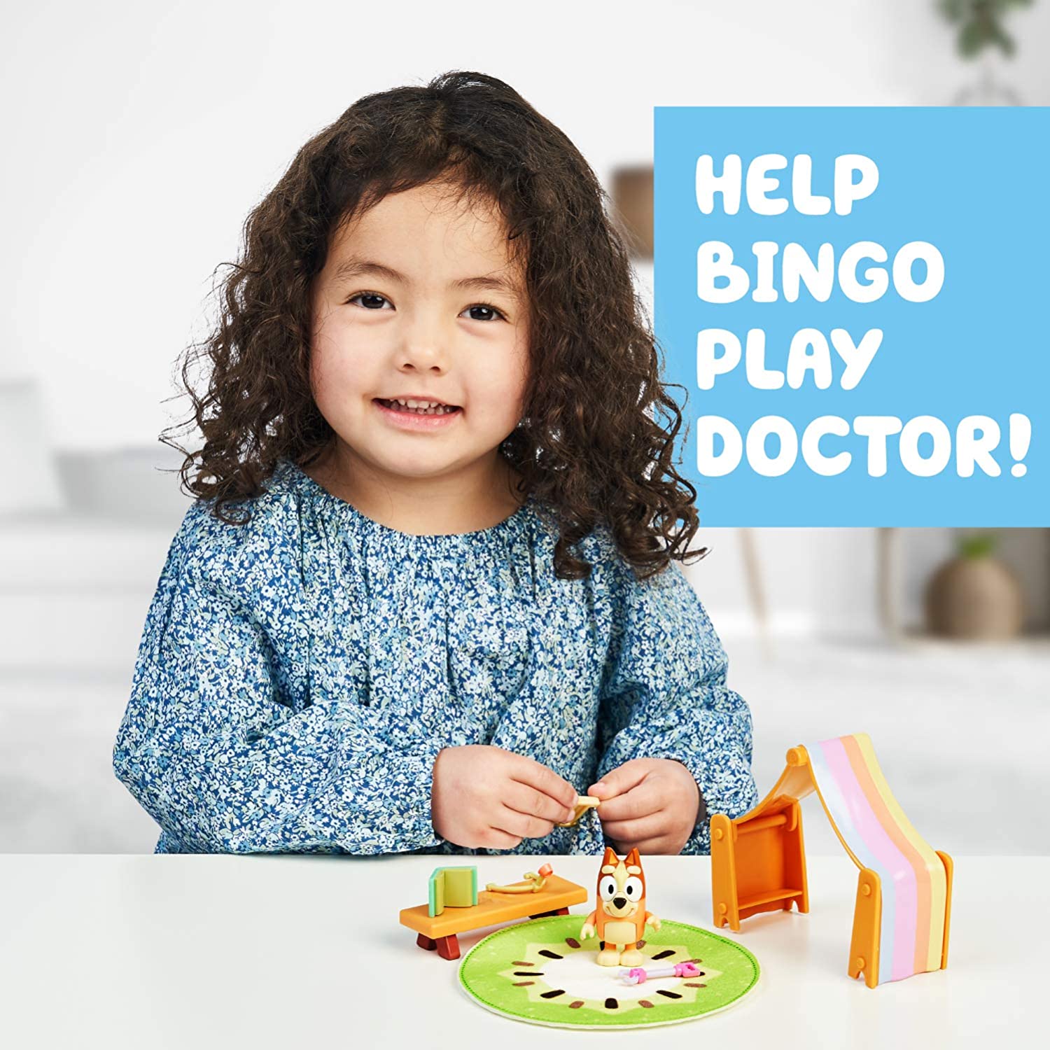 Bluey Bingo's Playroom with 2.5" Figure, Canopy, Table, Computer, Rug, and Xylophone S4788