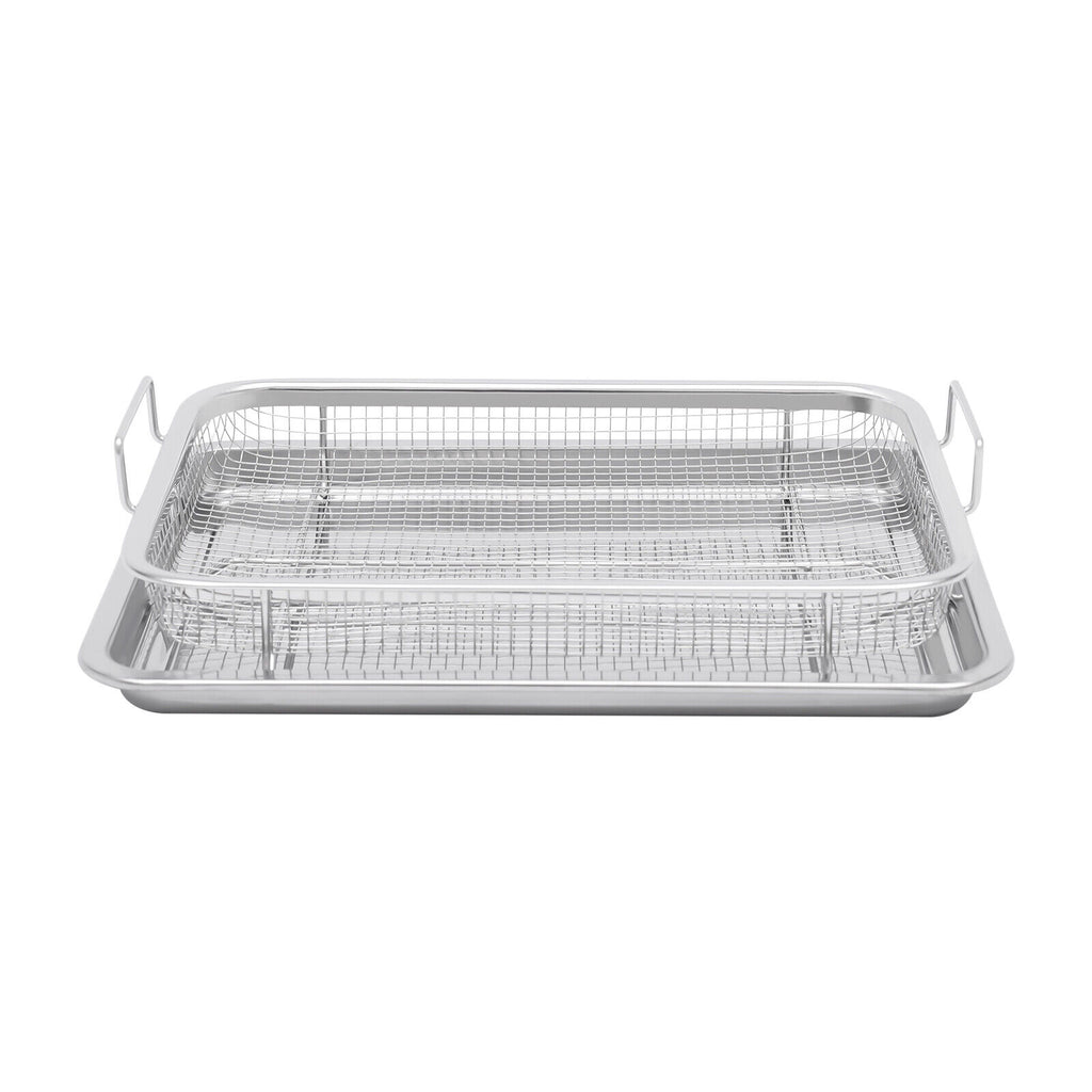 Stainless Steel Non-stick Air Fryer Basket 2 Piece Set W49022