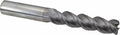 Solid Carbide 3 Flute Corner Radius End Mill, TiCN Finish M496573
