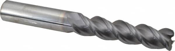 Solid Carbide 3 Flute Corner Radius End Mill, TiCN Finish M496573