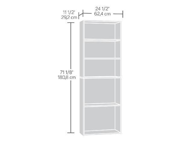 5-Shelf Bookcase, Soft White Finish M589