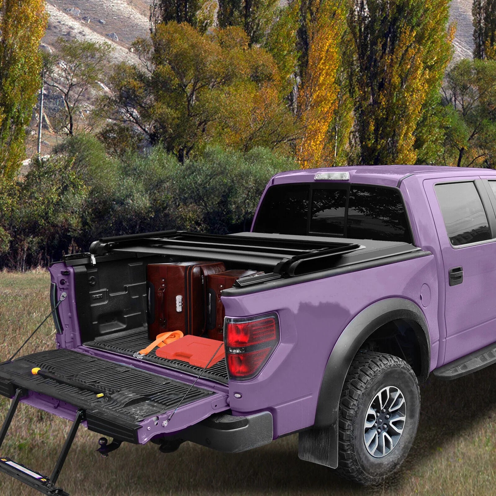 5ft Soft Tri-fold Truck Bed Tonneau Cover with Rail System H114