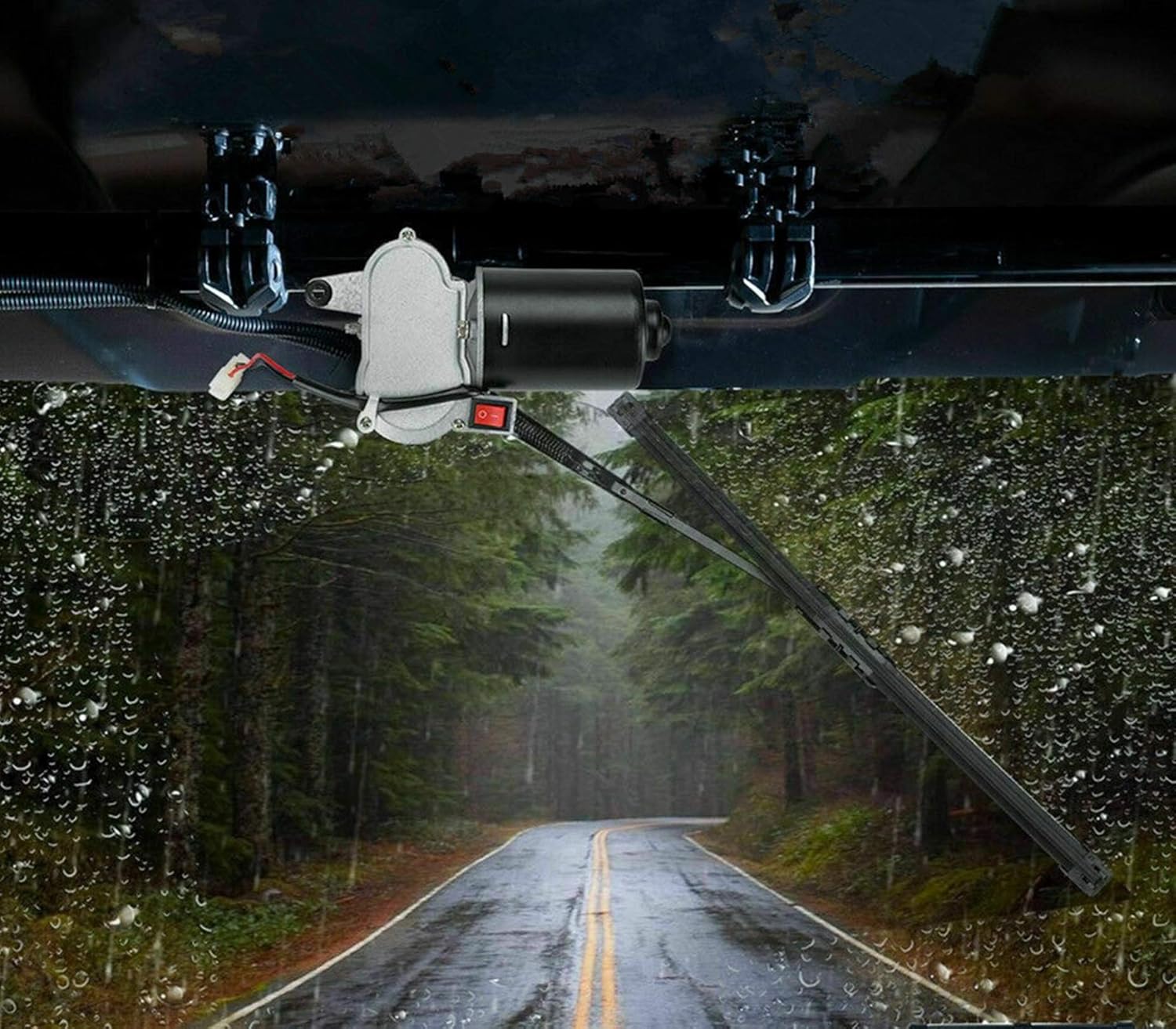 12V Universal Windshield Wiper Kit, 90 Degree Wipe Sweep, Pack of 2 G2752