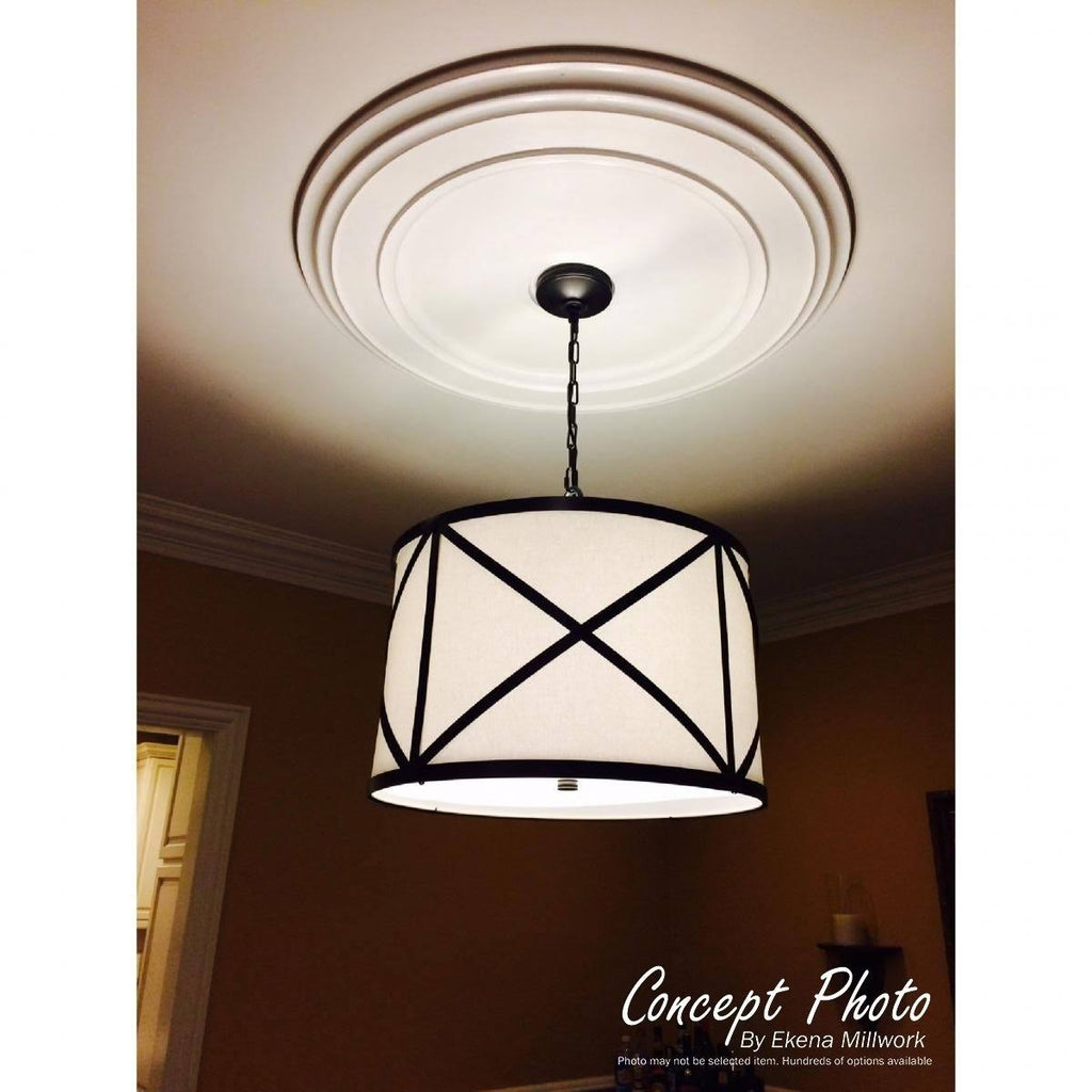 23 1/2x22OD x 3 7/8x22ID x 1x22P Hand-Painted Ceiling Medallion E327
