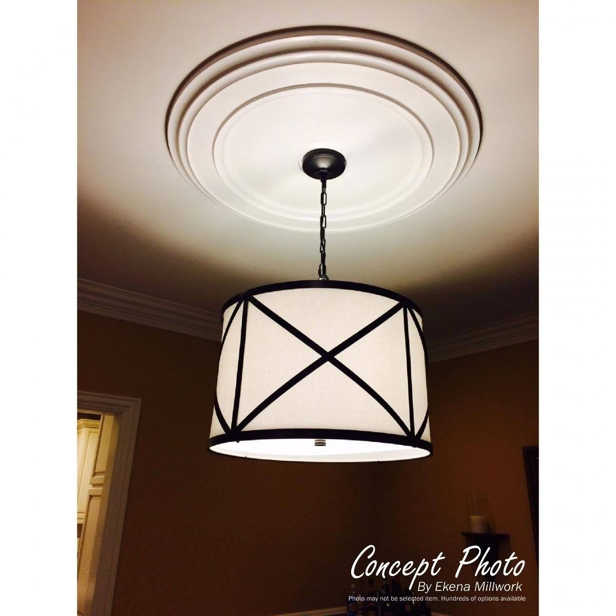 23 1/2x22OD x 3 7/8x22ID x 1x22P Hand-Painted Ceiling Medallion E327