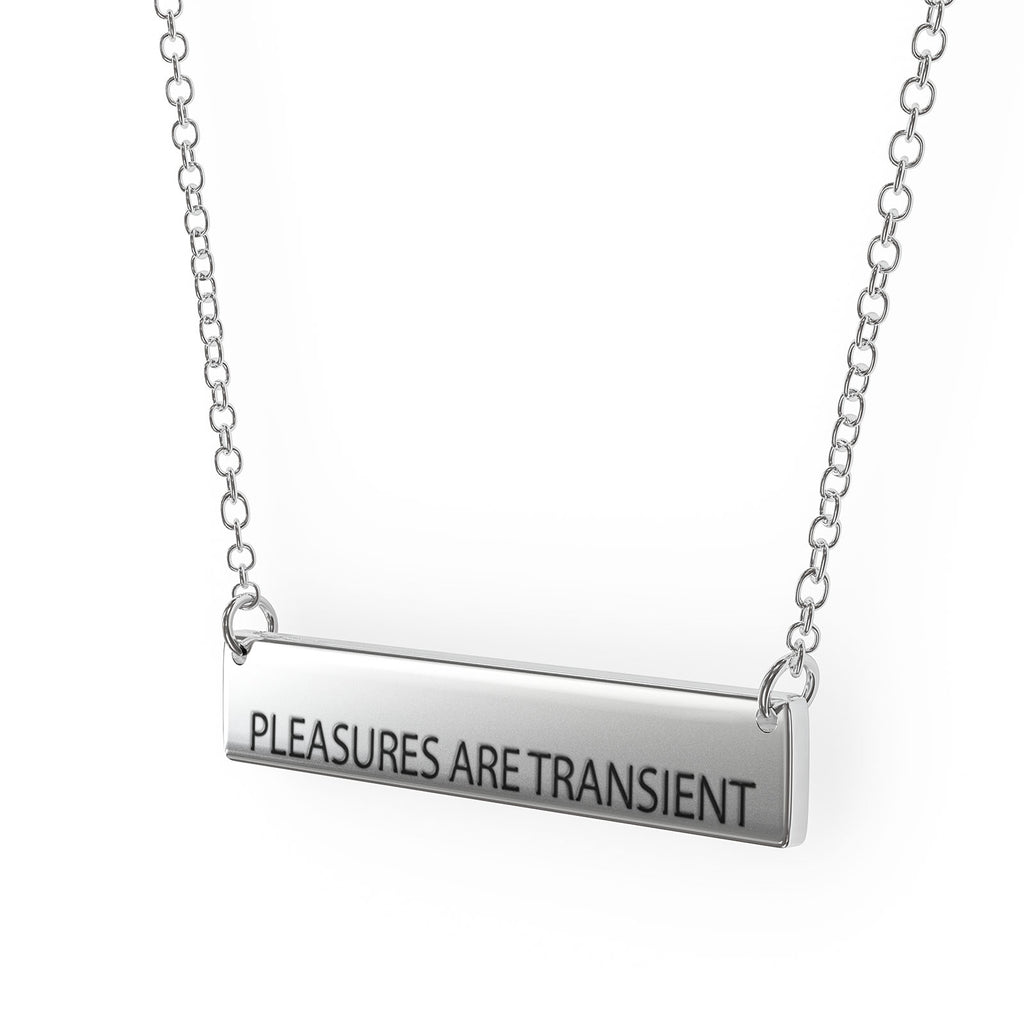 Sterling Silver Bar Pendant Necklace E184