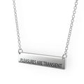 Sterling Silver Bar Pendant Necklace E184