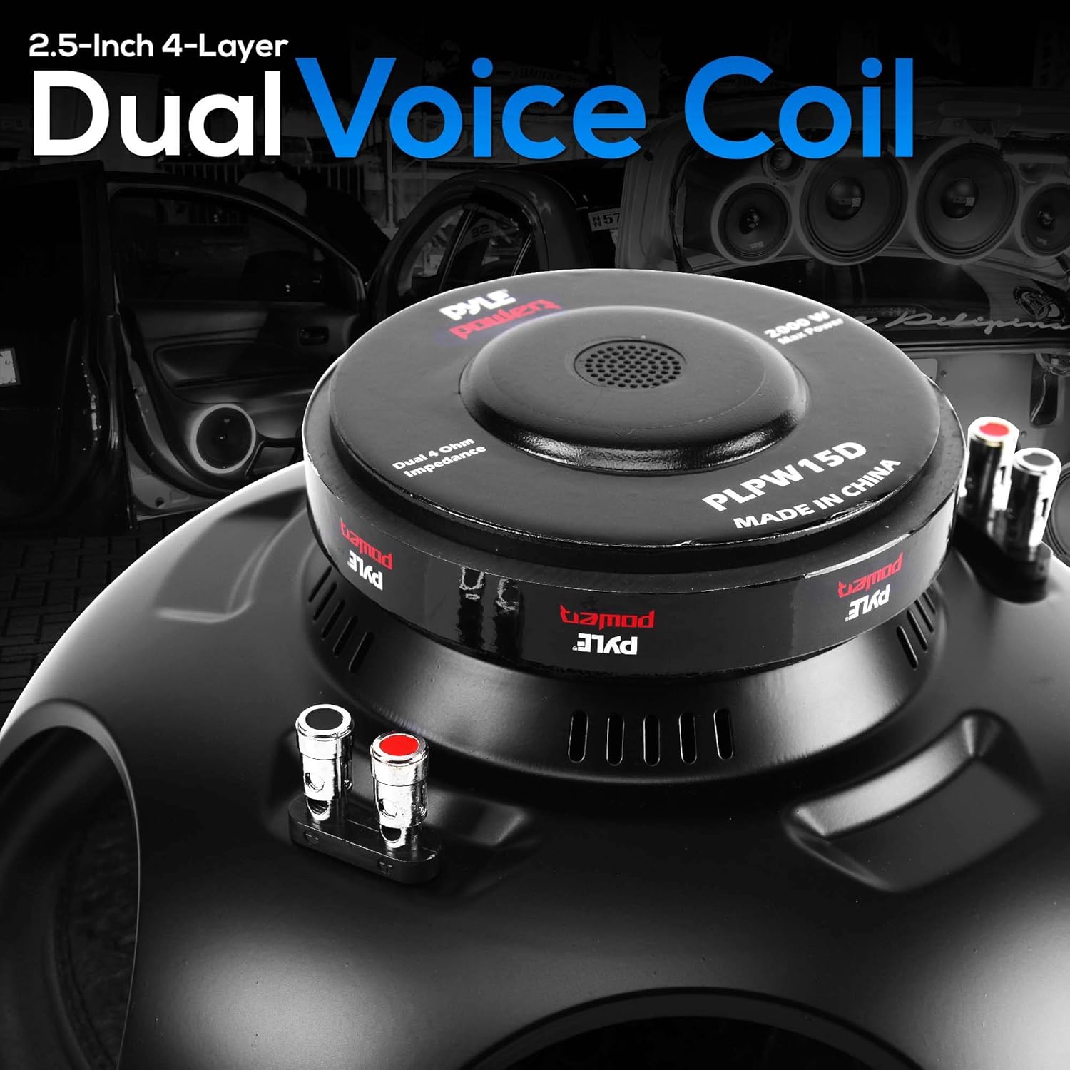 15inch Dual Voice Coil 4 Ohm Subwoofer Speaker, Pack of 2 N11472