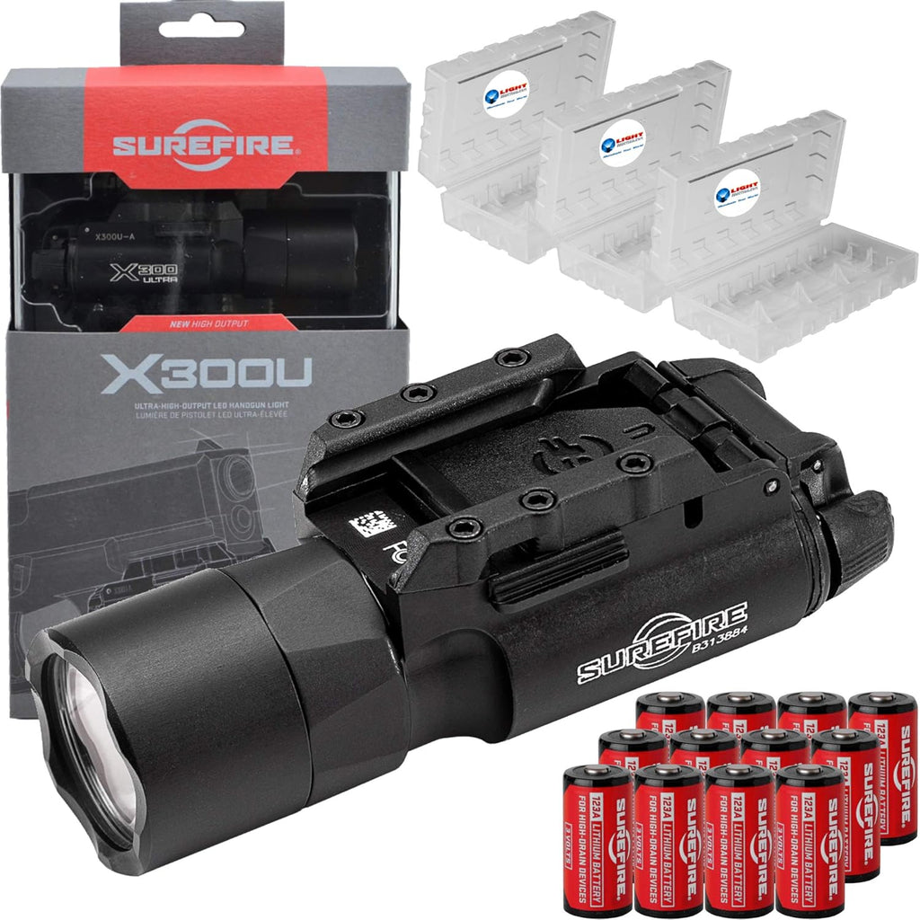 1000 Lumens LED Weapon Light with 12 Extra CR123A and 3 Battery Cases F62770