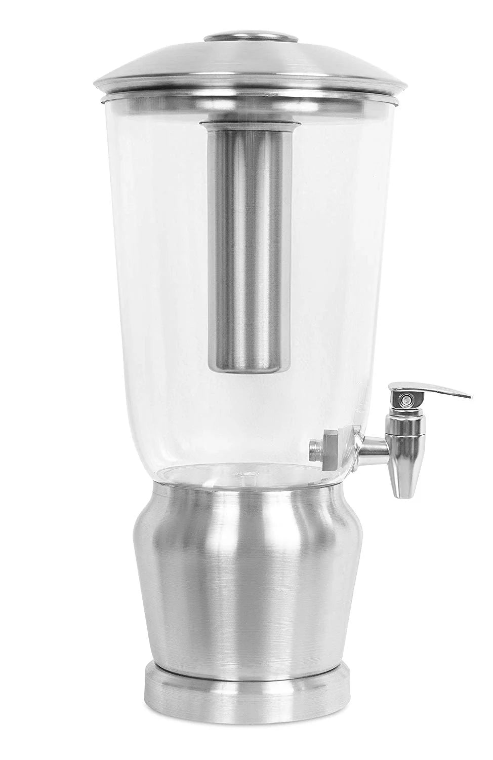 1.5 Gallon Stainless Steel Beverage Dispenser with Ice Container, Stand & Spigot I532