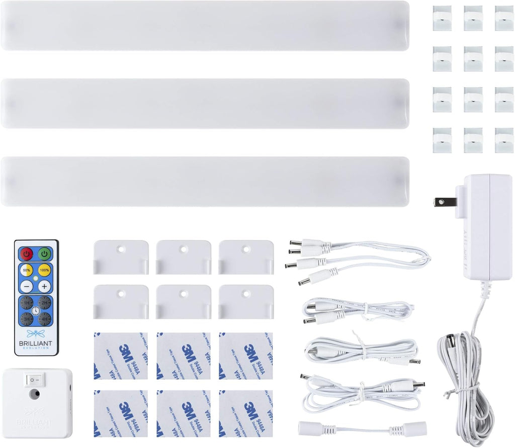 Wired LED Under Cabinet Light Kit with Remote Control 3 Bars T19296