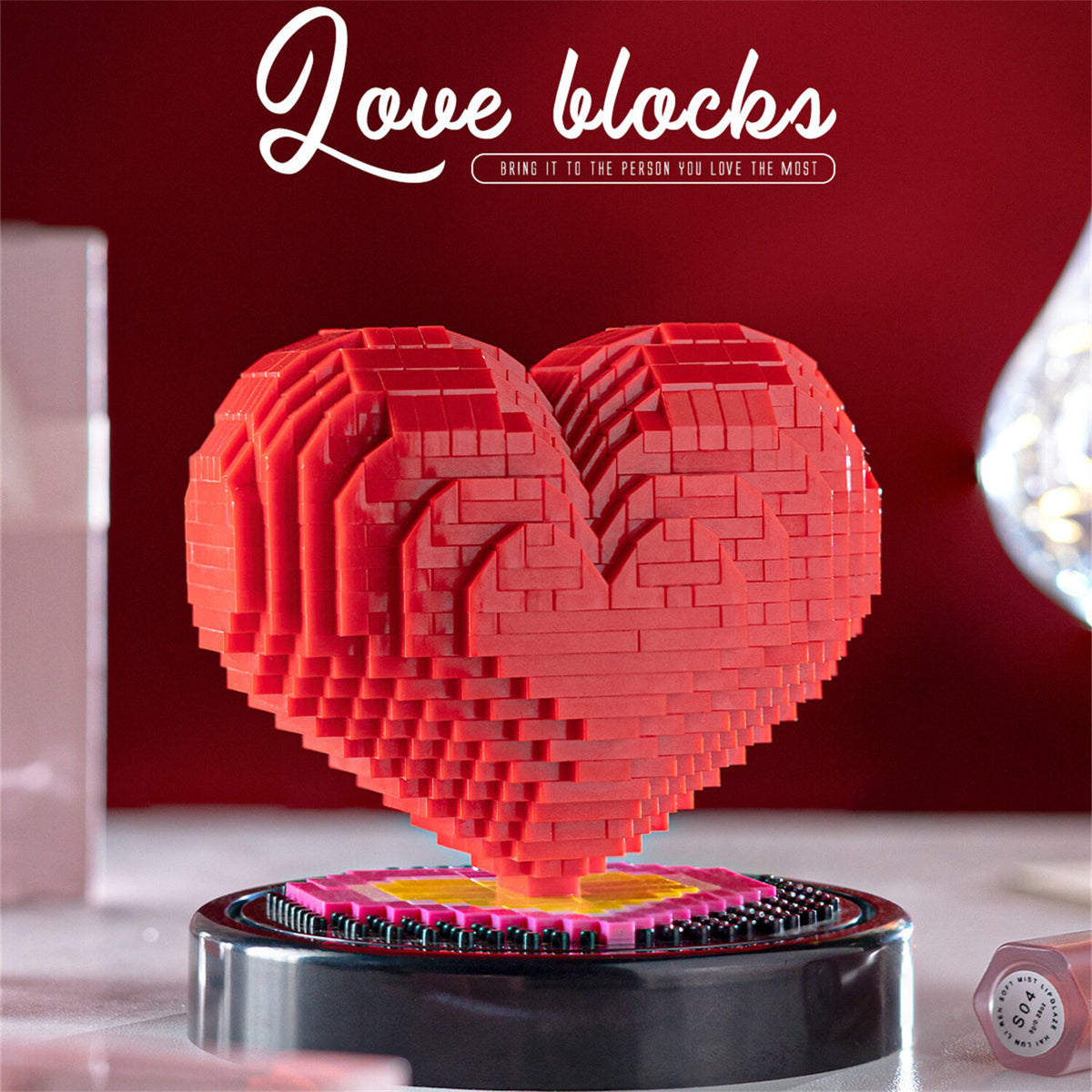 Rose Bouquet Building Blocks STEM Toy X97354