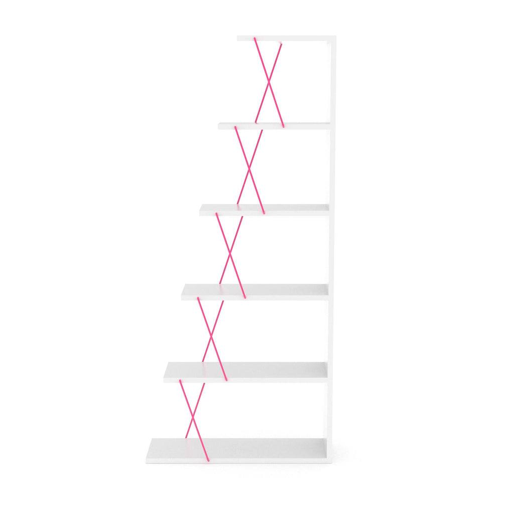 White-Pink Bookcase N151