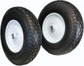 Flat-Free 4.80/4.00-8 Universal Wheelbarrow Cart Wheels with Grease Fitting O600