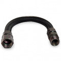 2Pc Black Stainless Steel Gas Fireplace Connector, 1/2" MIP x 1/2" FIP, 3/8" ID T92688