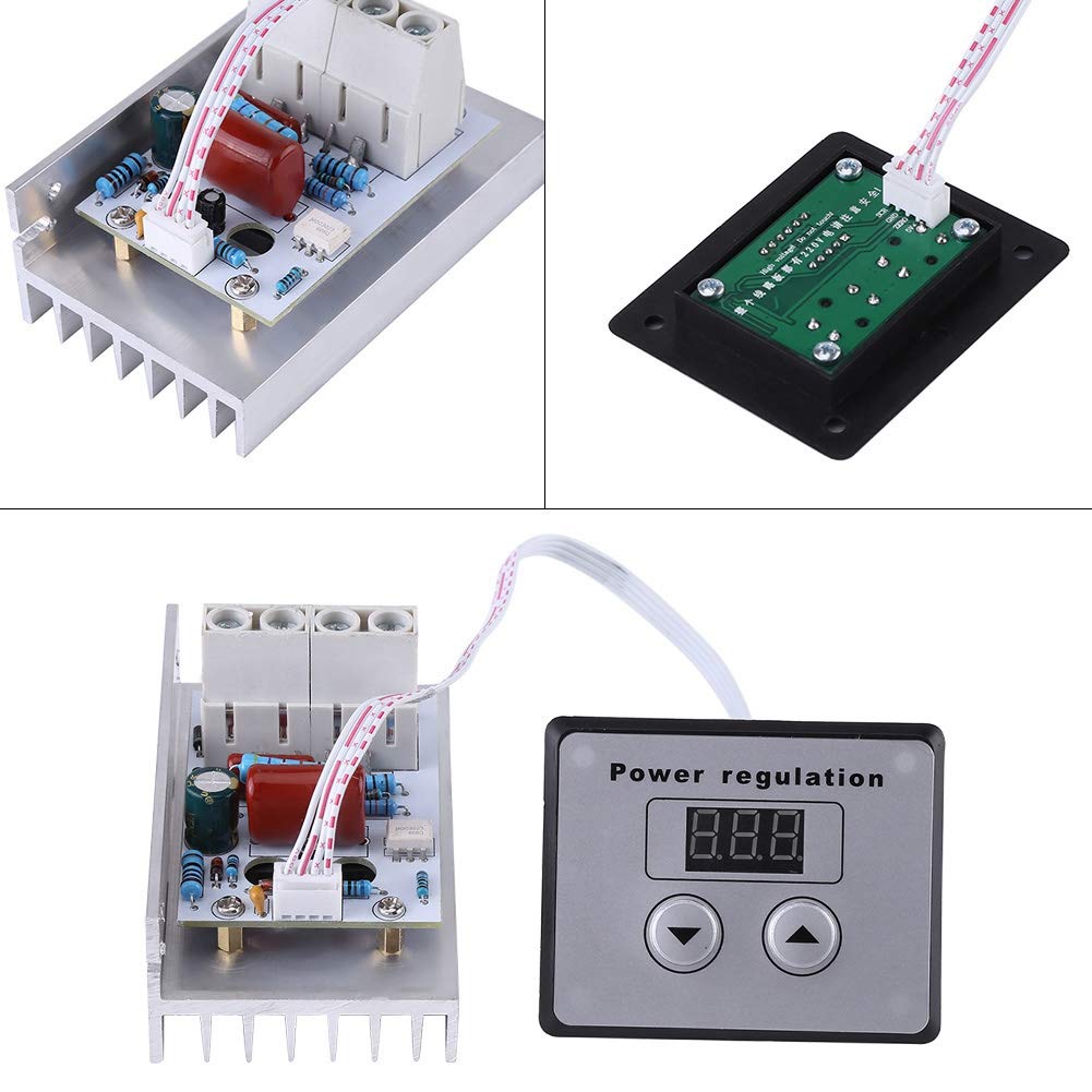10000W SCR Digital Voltage Regulator AC 220V 80A Pack of 2 E18749