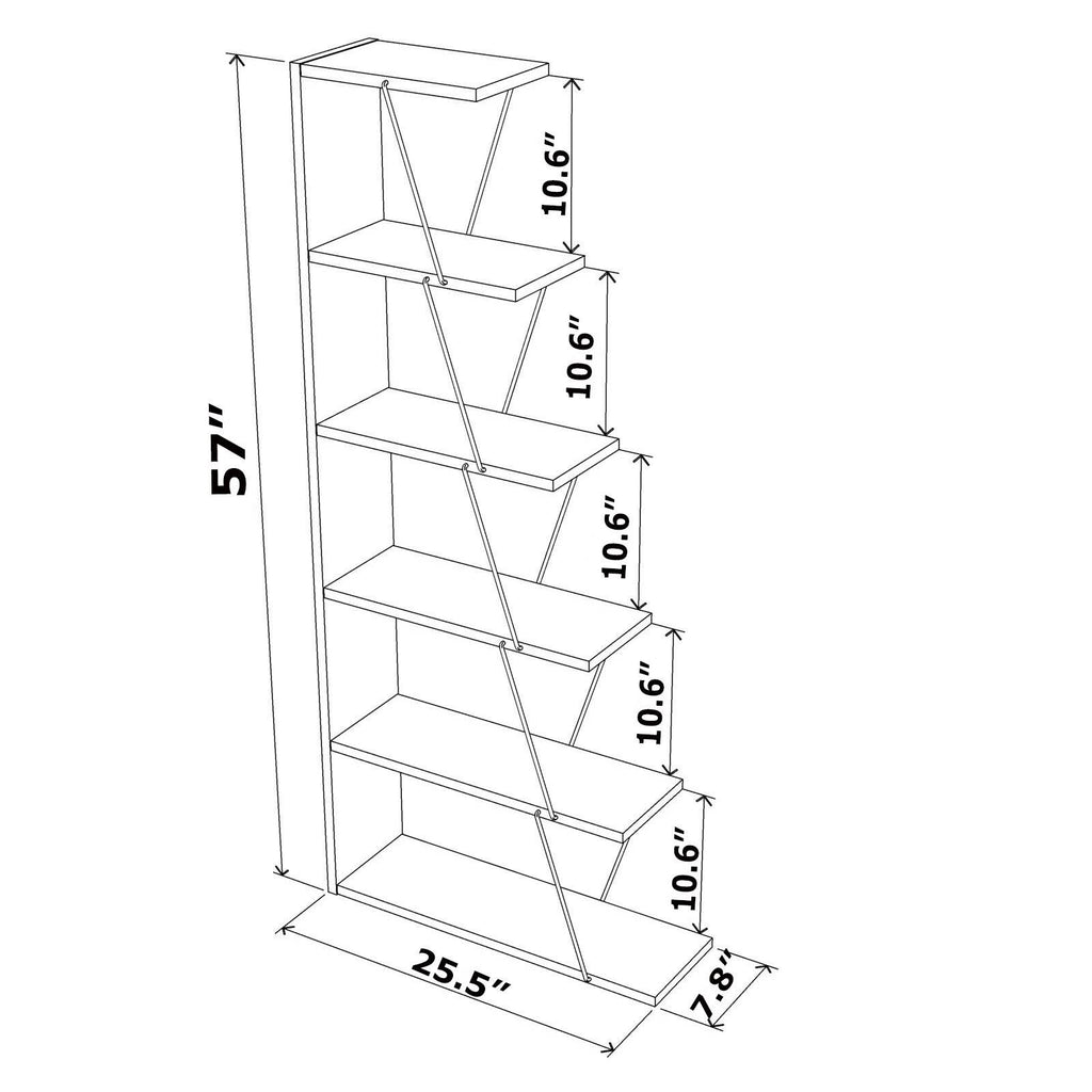 White-Pink Bookcase N151