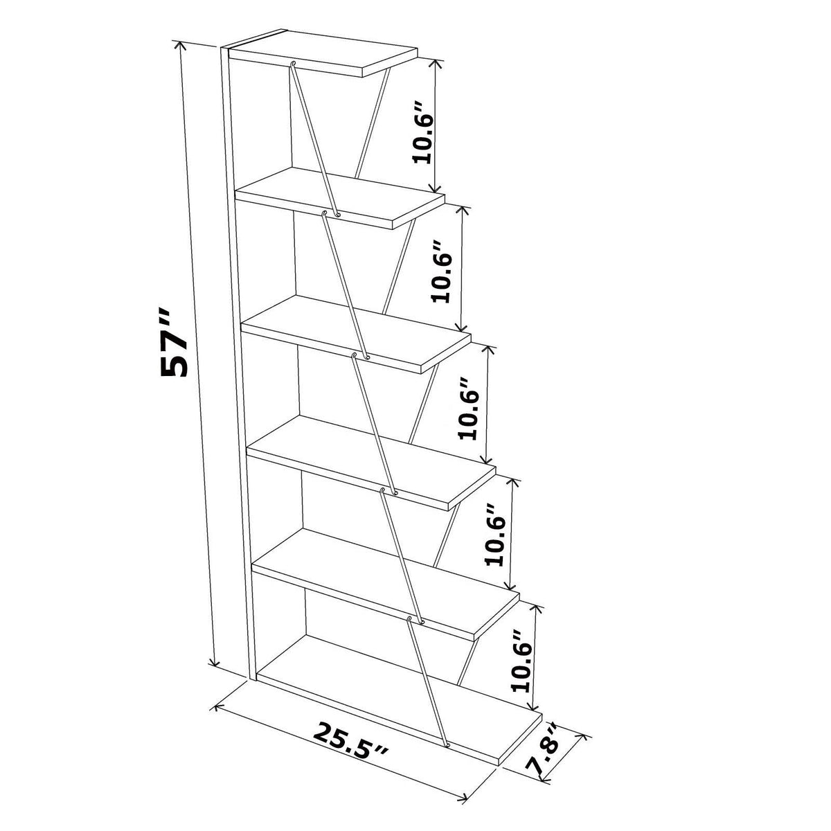 White-Pink Bookcase N151