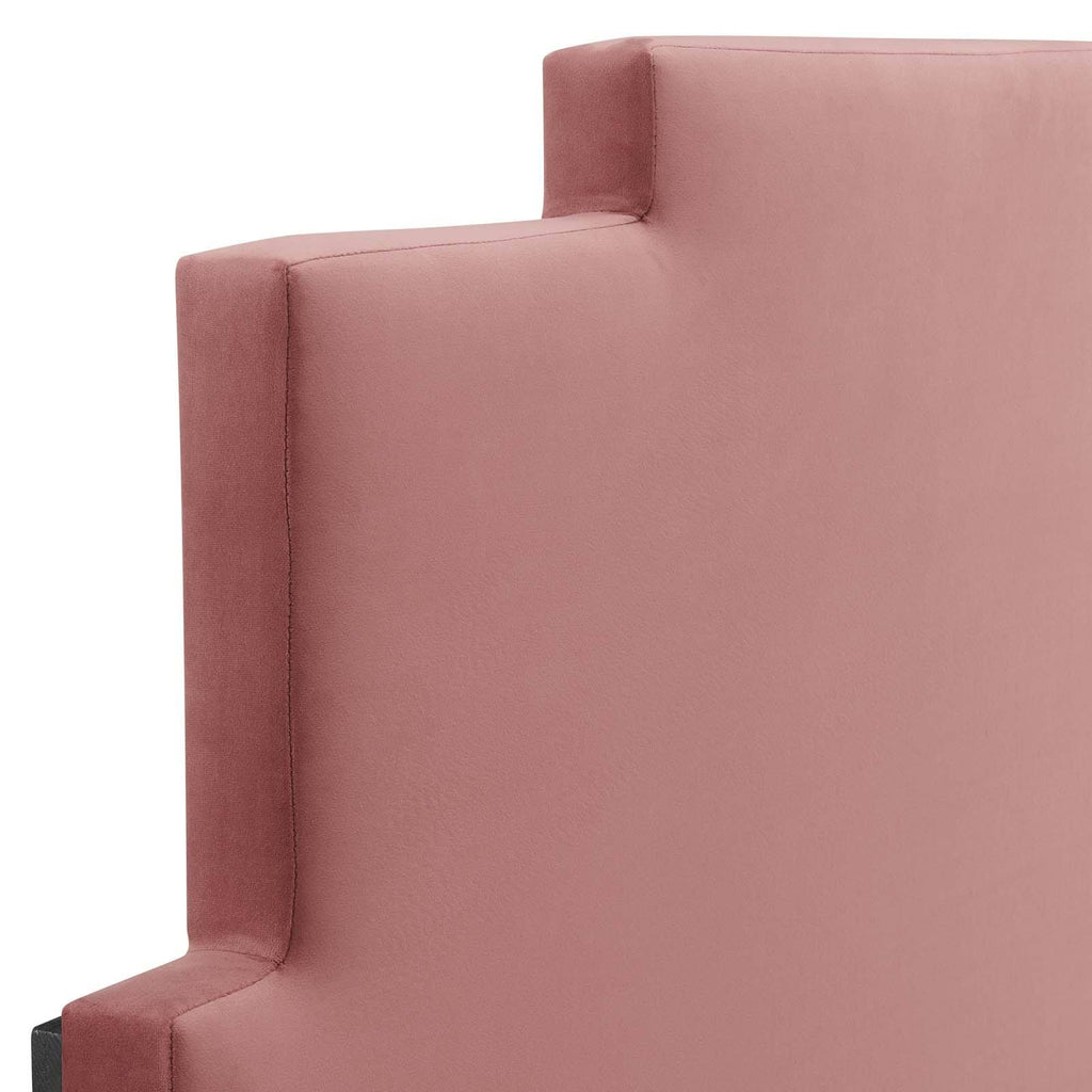 Charcoal Performance Velvet Headboard King California King H46765
