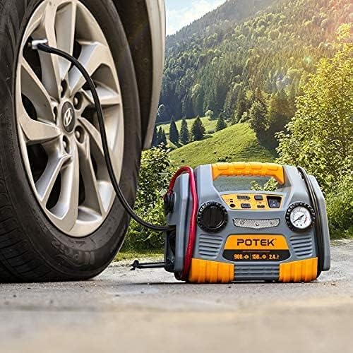 900 Peak Amps Jump Starter Power Station with 150 PSI Air Compressor T314